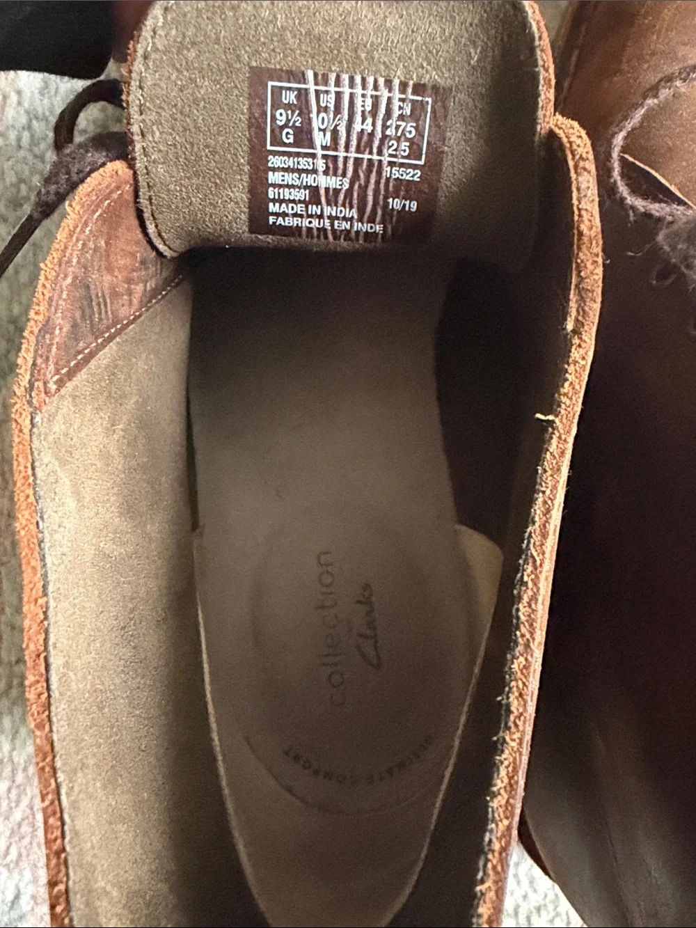 Clarks Brown Leather Chukka Boots - Lace-Up